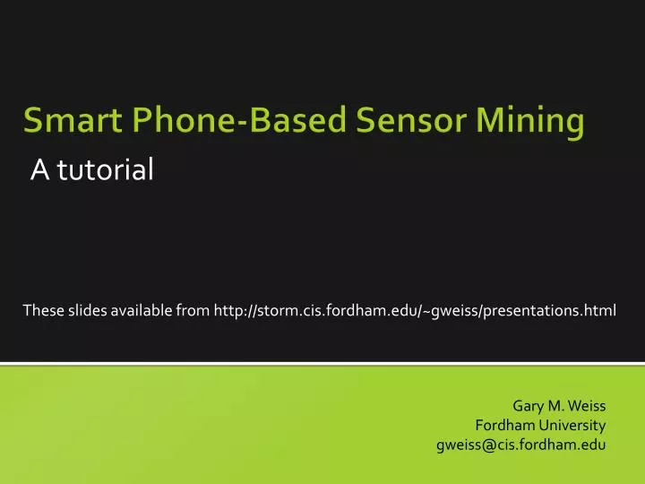 smart phone based sensor mining