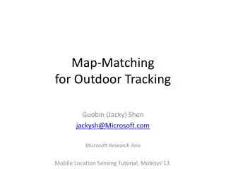 Map-Matching for Outdoor Tracking