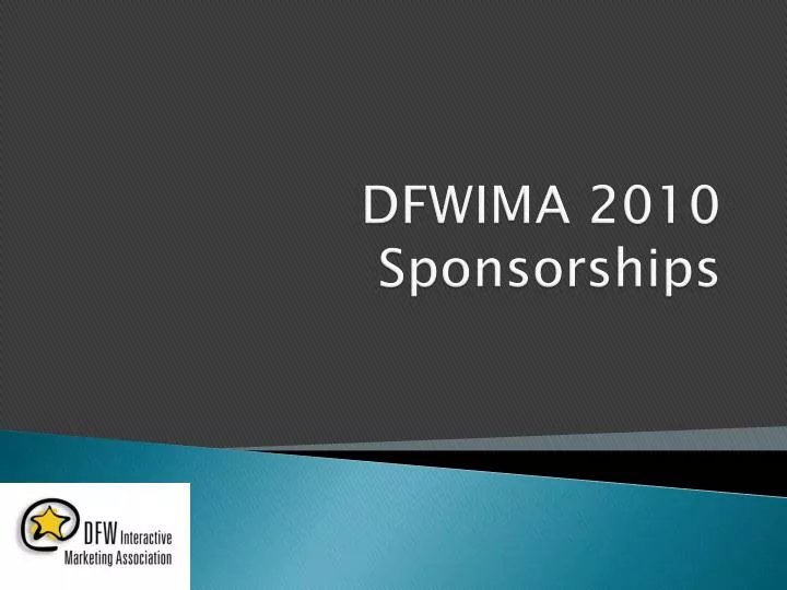 dfwima 2010 sponsorships