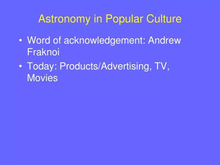 astronomy in popular culture