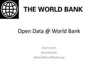 Open Data @ World Bank