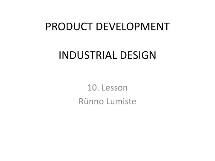 product development industrial design