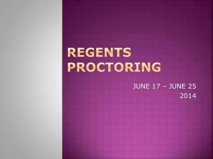 regents proctoring