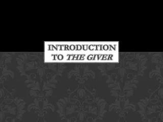 Introduction to The Giver