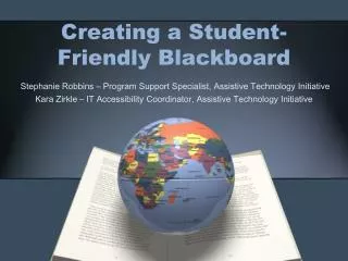 Creating a Student-Friendly Blackboard