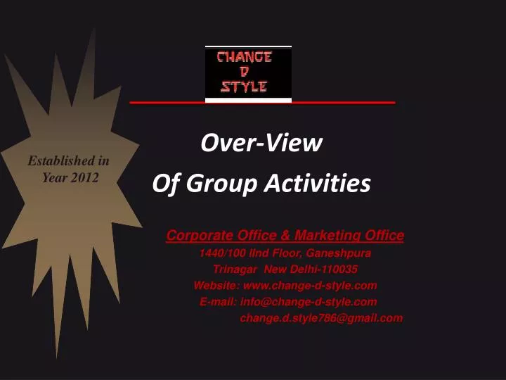 over view of group activities