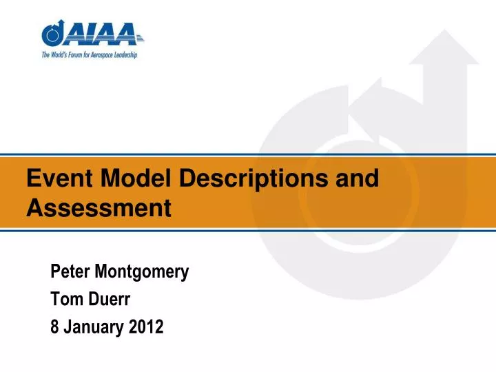 event model descriptions and assessment