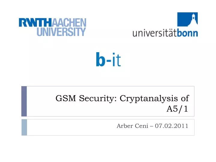 gsm security cryptanalysis of a5 1