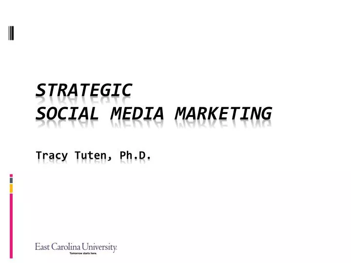 strategic social media marketing tracy tuten ph d