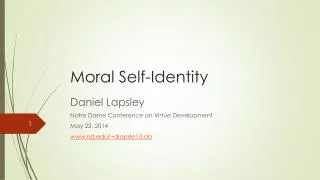 Moral Self-Identity