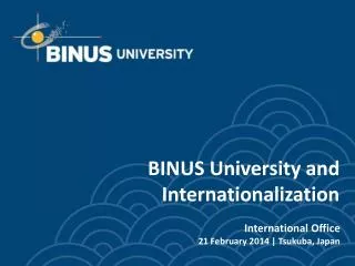 BINUS University and Internationalization