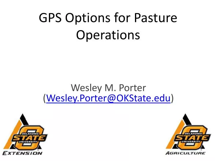 gps options for pasture operations