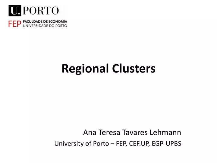 regional clusters