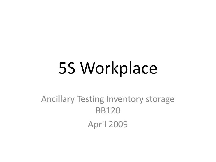 5s workplace