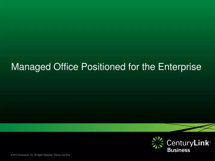 managed office positioned for the enterprise