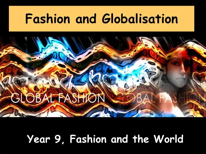 fashion and globalisation