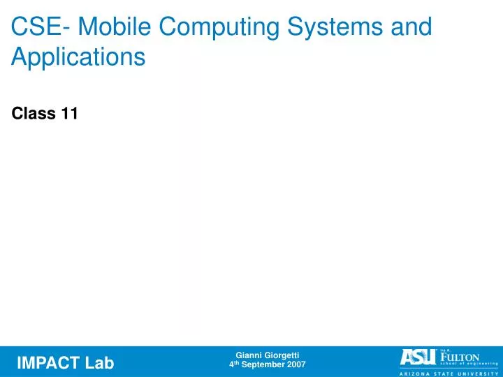 cse mobile computing systems and applications