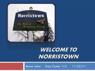 Welcome to Norristown