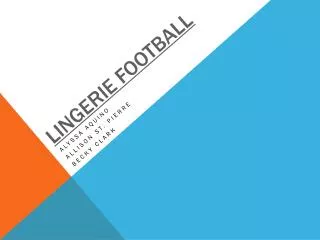 lingerie football