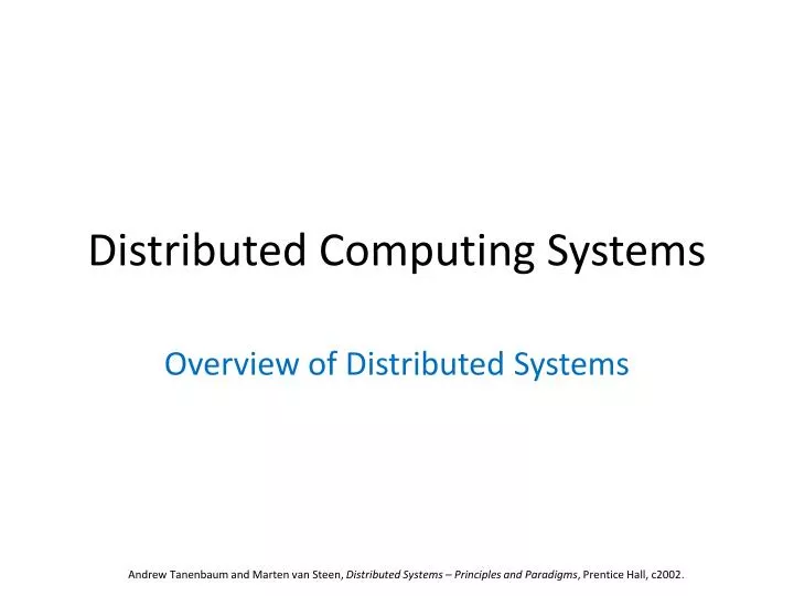 distributed computing systems