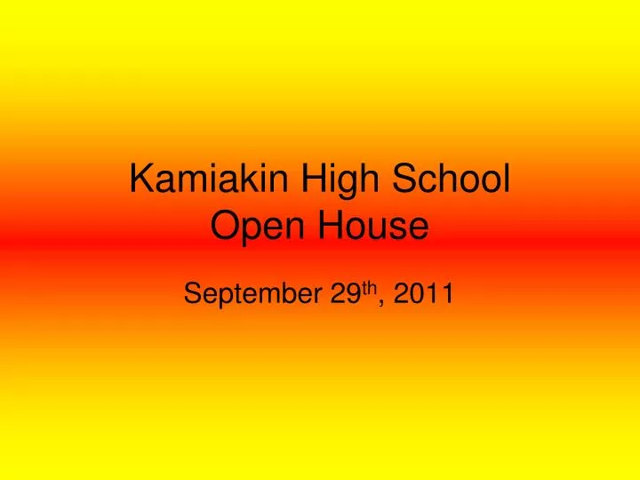 kamiakin high school open house