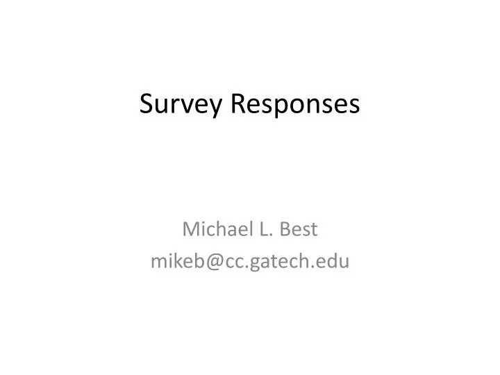 survey responses