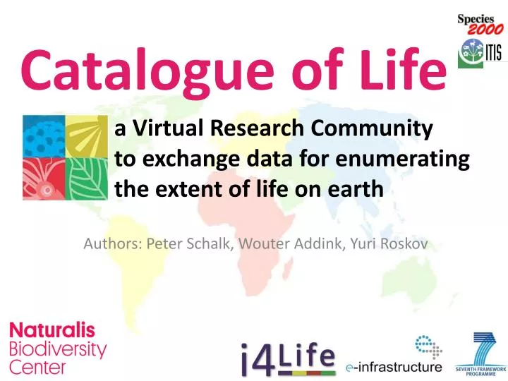 a virtual research community to exchange data for enumerating the extent of life on earth