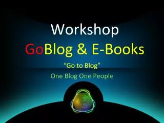 Workshop Go Blog &amp; E-Books