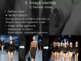 5. Image identity 1) Fashion show