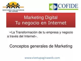 Marketing Digital Tu negocio en Internet