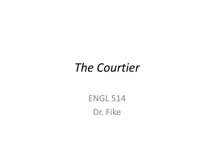 the courtier