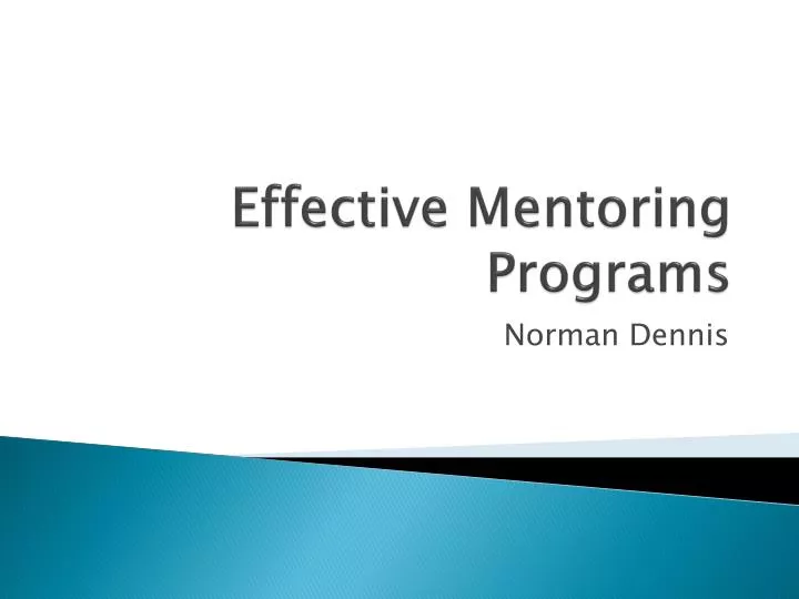effective mentoring programs