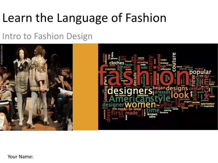 learn the language of fashion