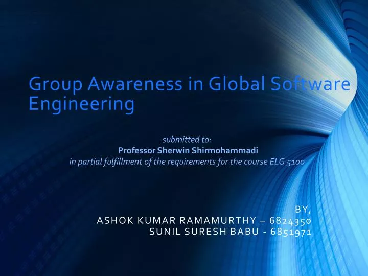 group awareness in global software engineering