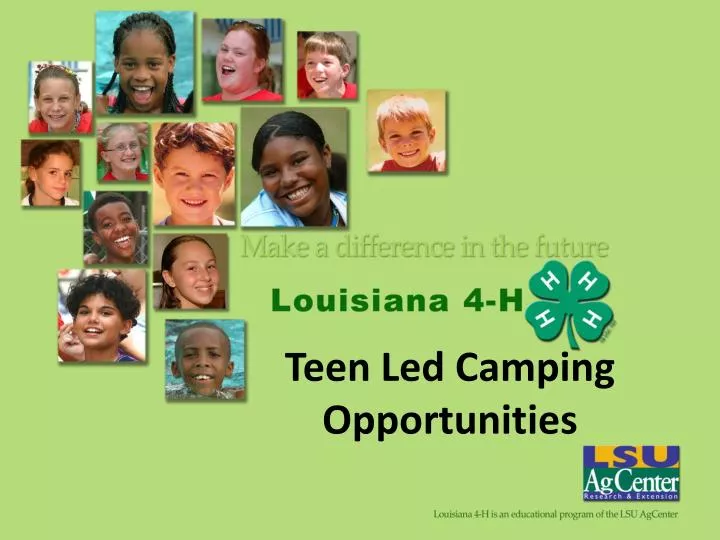 teen led camping opportunities
