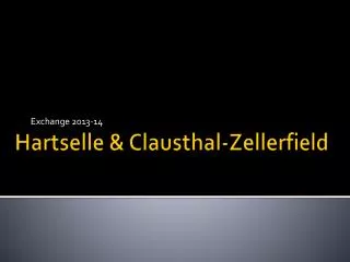 Hartselle &amp; Clausthal-Zellerfield