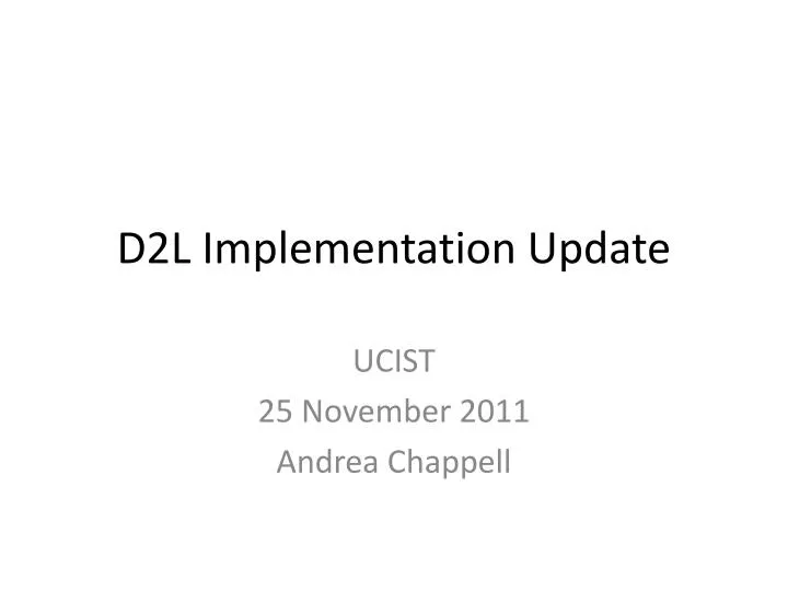 d2l implementation update