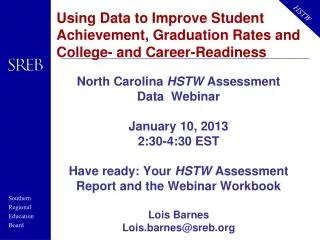 Using Data to Improve Student Achievement, Graduation Rates and College- and Career-Readiness