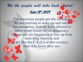 We the people will take back control.
