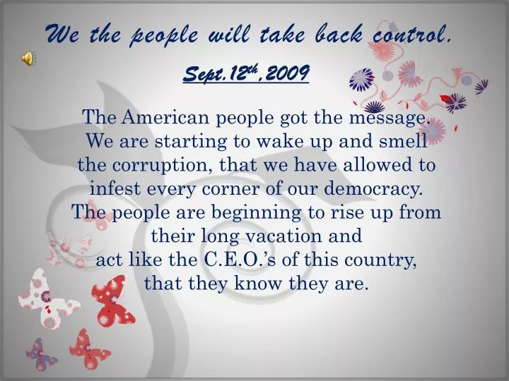 we the people will take back control