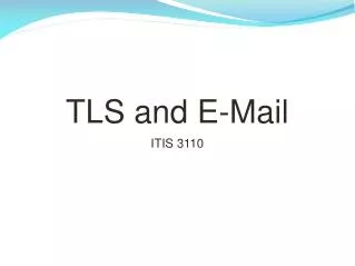 TLS and E-Mail