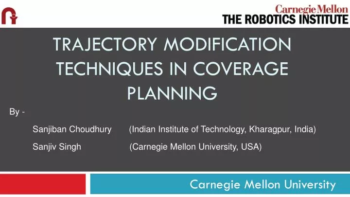 trajectory modification techniques in coverage planning