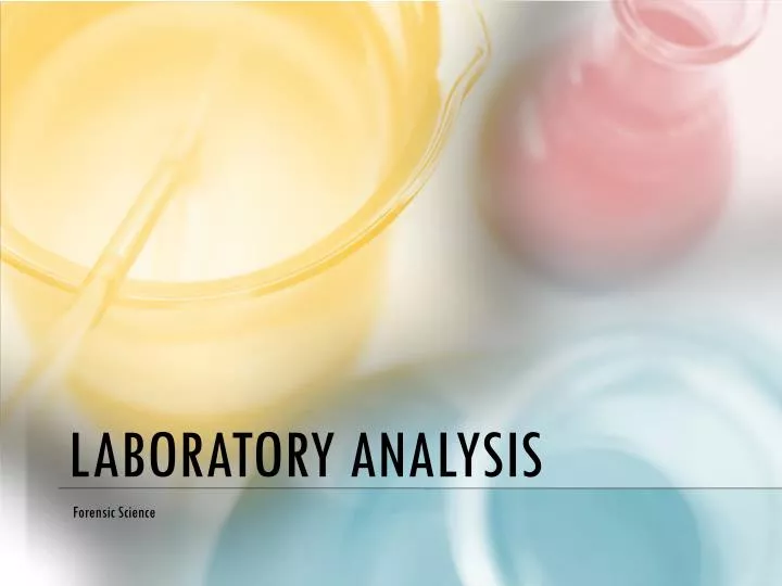 laboratory analysis