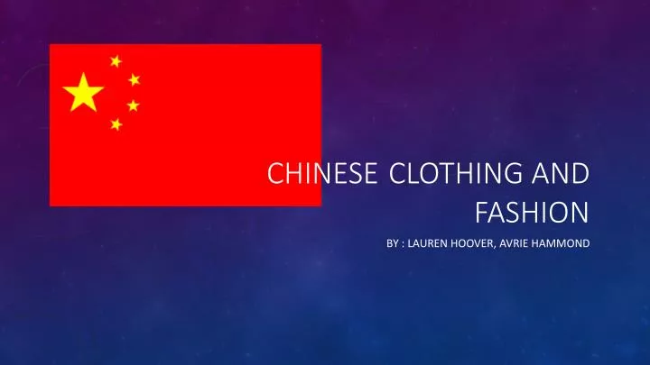 chinese clothing and fashion