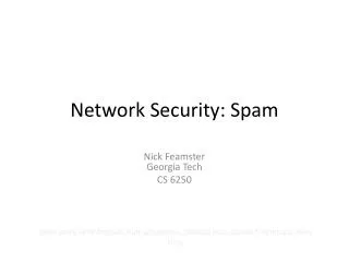 Network Security: Spam