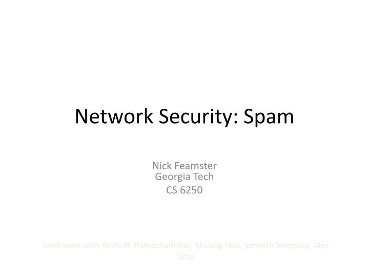 network security spam