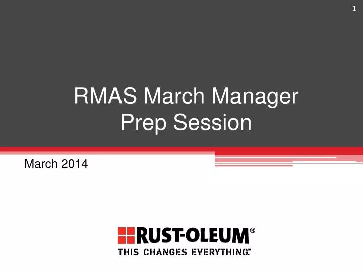 rmas march manager prep session