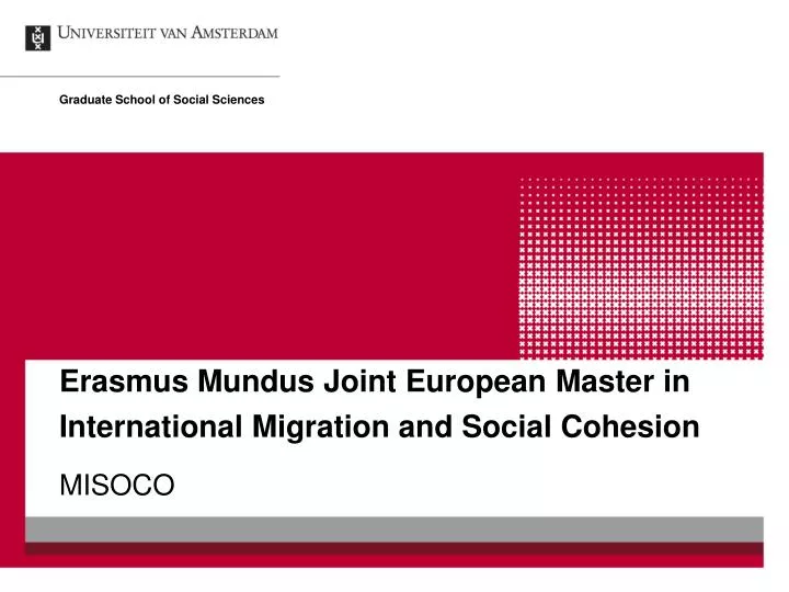 erasmus mundus joint european master in international migration and social cohesion