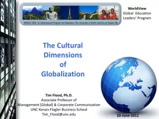 The Cultural Dimensions of Globalization