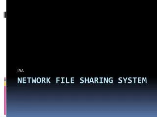 Network File Sharing System